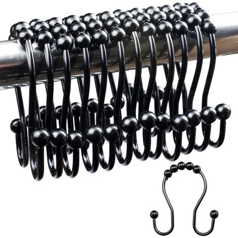 Tringle de douche acier inoxydable double glissière (1/5)
