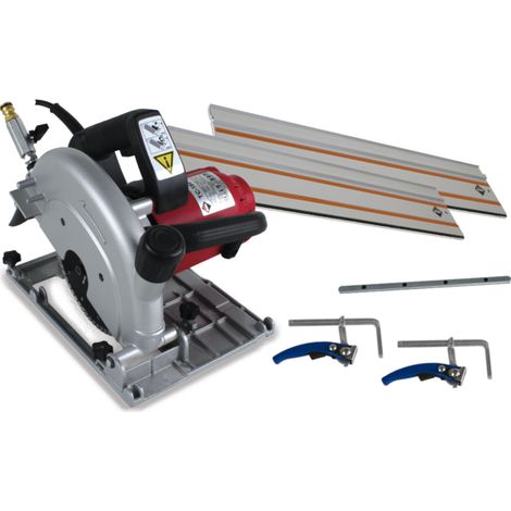Rubi – Scie circulaire TC-180 – Moteur puissant – Profondeur de coupe 55 mm – Coupe à sec et à l'eau – Kit complet avec 2 disques diamant
