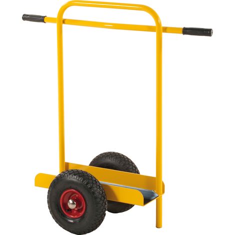 Kongamek Plattenwagen pulverbeschichtet in gelb 800x380x900mm Luftbereifung