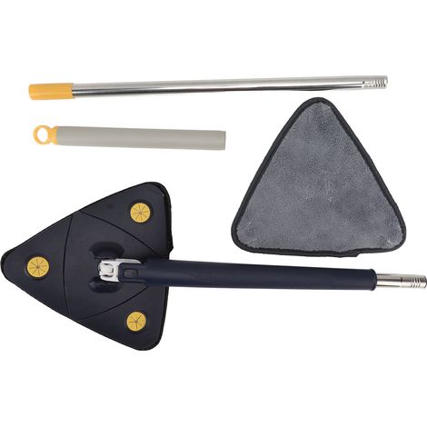 Balai Triangle Extensible Rotatif 360° pour Nettoyage Mur Sol Baignoire (1/5)