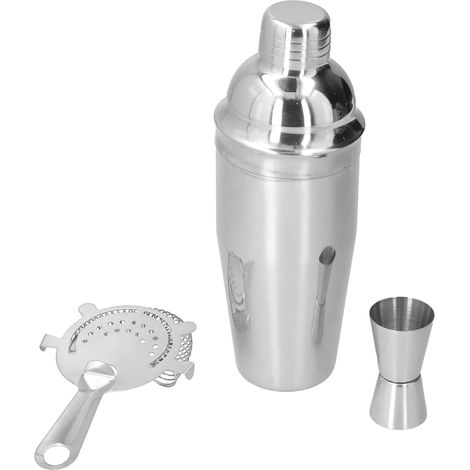 Kit de Bar en Acier Inoxydable 750ml avec Shaker, Passe-thé et Doseur pour Cocktails Élégants (1/5)