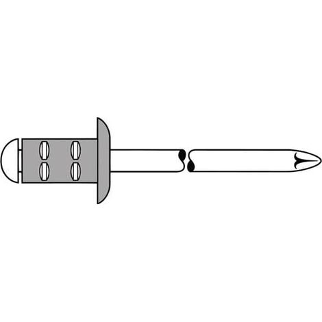 Blindniet PolyGrip® Nietschaft dxl 4,0x10,0mm Alu/Edelstahl 100 St. (1/2)