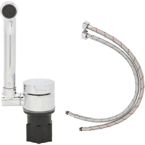 9x16in arrivée d'eau filetée robinet simple trou 360° rotatif résistant à la corrosion pour lavabo de camping-car (1/5)