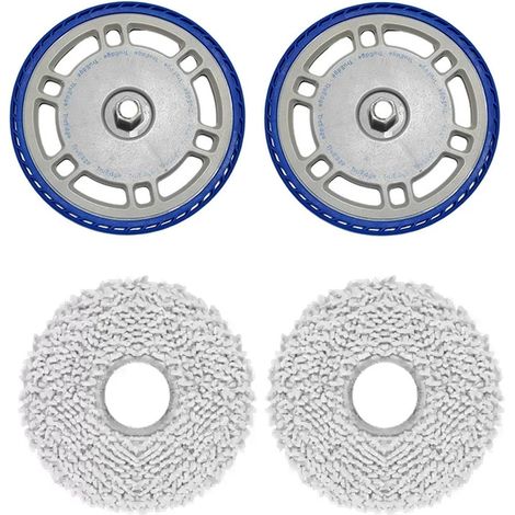 Balai à franges avec support de rechange, plaques d'essuyage compatibles avec T30S Combo/Pro Robot Aspirateur Pièces de Rechange (Support de balai 2 pièces et 2 (1/5)