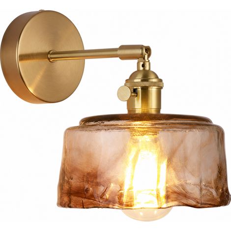 Aplique de Pared de Vidrio con LED para Dormitorio 17 x 17 x 19 cm (1/5)