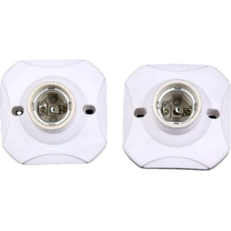 Lot de 6 douilles de plafond à vis E27 AC 220-240 V pour ampoule LED, support de lampe de plafond, base E27 (1/4)