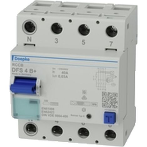 Interrupteur différentiel Doepke DFS4 040-4/0,03-B+ 4 pôles