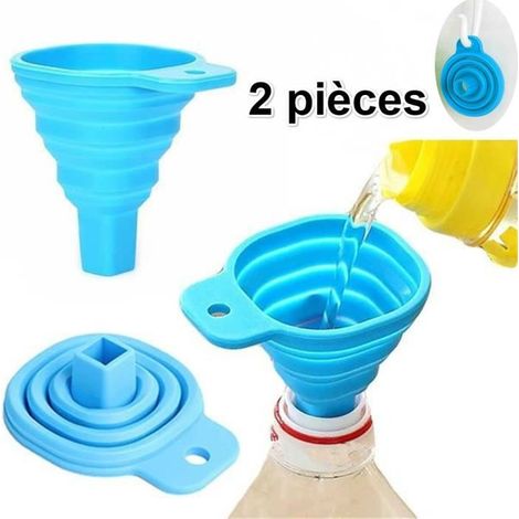 Entonnoir pliable en silicone Portable télescopique entonnoir Accueil Pratique et sûr outil de cuisine camping ustensiles (1/3)