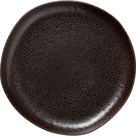 Lot de 6 assiettes en Grès Marron métallisé H 30 mm Ø 220 mm 2 - Was Germany