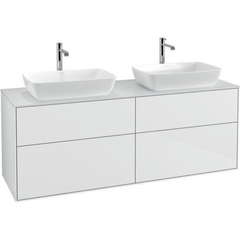 V&B Waschtischunterschrank FINION 1600x603x501mm AP Gl wh ma gls wh lacq. (1/4)