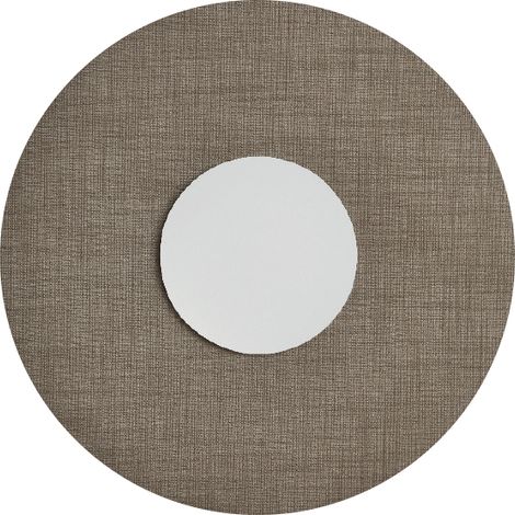 Solaris Applique da Parete Bianca con Paralume Tortora 12W 3000K CRI90 IP20 - Rossini Group, Illuminazione LED di Design per Interni (1/5)