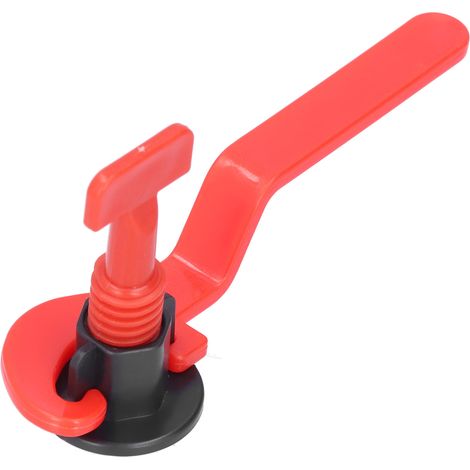 Kit de nivellement de carrelage 50 pièces avec clé, comprenant des cales et des entretoises. Noir et rouge. (1/5)