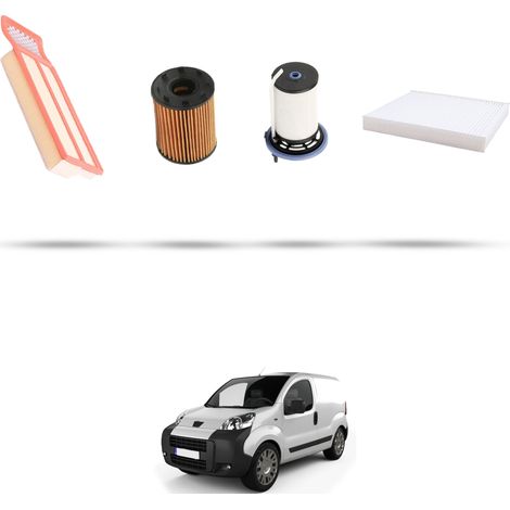 Kit tagliando 4 filtri compatibile con Peugeot Bipper 1.3 HDI 59kw Dal 2015 (1/5)