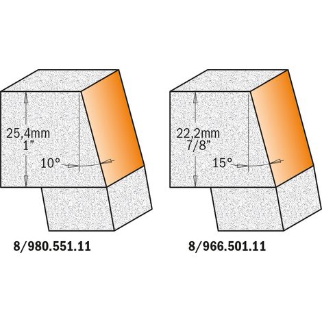 880.551.11 FRESA PARA BISELAR CON RODAMIENTO  HW  S=12,7  D=28,5X25,4  A=10°