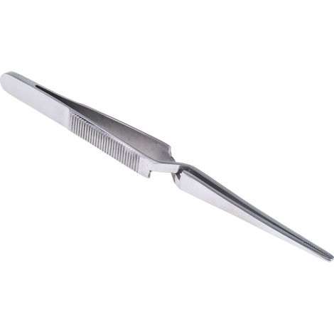 Brucelles RS PRO pointe Fin dentelé en en inox, L. 150 mm ( Prix pour 1 )