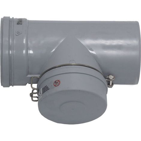 Vaillant Elemento di ispezione per tubo scarico fumi rigido DN 130, PP, 0020042764