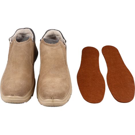 1 Paire de Chaussures de Travail à Embout Acier Antidérapantes Respirantes pour Hommes - Semelle Solide en Daim Anti-perforation Taille 41 (1/5)
