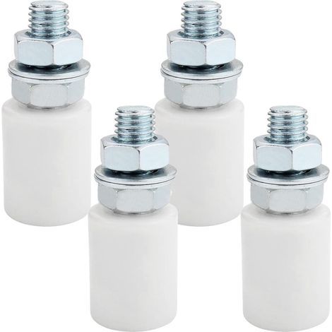 Roulette Portail Coulissant 4 pcs, Guide Portail Coulissant, Galet Porte Coulissante Nylon 30x40, Kit Portail Coulissant sans Bruit pour Portail/Porte (1/4)