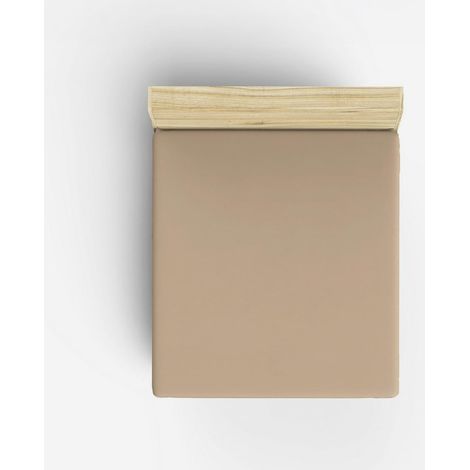 King-Bettlaken mit Eckgummis aus Baumwolle 160x200 Beige (1/3)