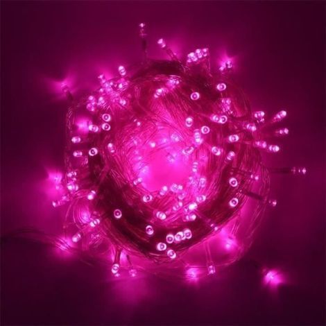 XF12501 - Luci a stringa da 20 m con 200 LED per matrimoni, compleanni, albero di Natale, decorazioni interne ed esterne - Rosa (1/4)