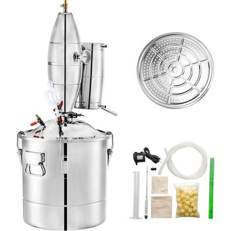 Mophorn Destilador de alcohol, 70 l/18,5 galones, kit para destilación de whisky, alambique casero con termómetro y tanque de fermentación para destilar alcohol (1/5)