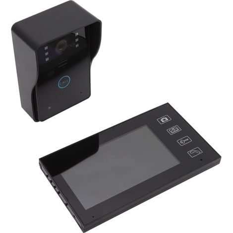 Intelligente elektronische Türklingel mit TFT-Farbdisplay, Video-Gegensprechanlage, Nachtsicht-Türklingelmonitor und 1 Klingelton für Villen (100–240 V, EU-Stecker) (1/5)
