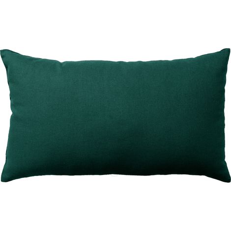 Homemaison – Coussin de sol non déhoussable 30x50 cm – 100% coton vert foncé – Rembourrage fibres polyester pour confort optimal (1/4)