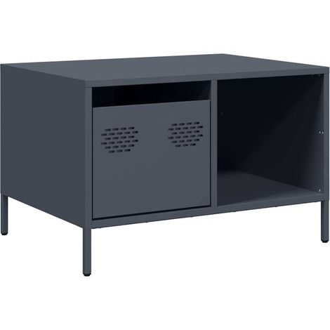 Maison Exclusive - Couchtisch Anthrazit 68,5x50x43,5 cm Kaltgewal