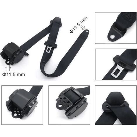 Ceinture de sécurité 3 points réglable escamotable automatique – Longueur 137cm – Largeur 4.7cm – Pour voiture, autobus, VR (1/2)