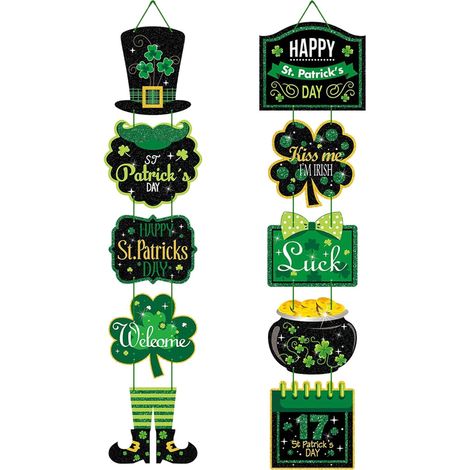 Ornement De Porte - Décoration Festive Pour Fête De La Saint-Patrick - En Papier - 28 X 28 Cm - 1 Pièce (1/5)