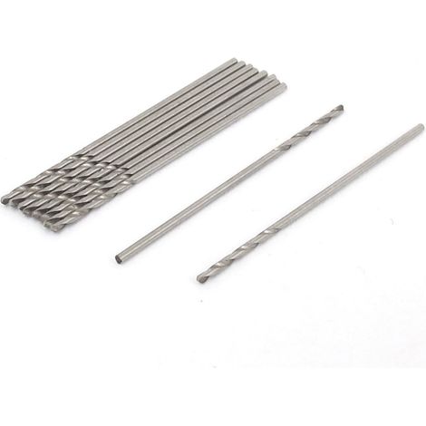 0,75mm mesure longueur 35mm M2 HSS cylindre coupe en argent, 10 pièces