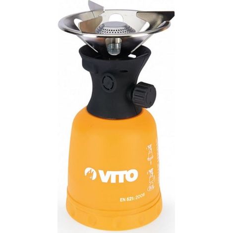 Rechaud gaz piezo 1100W Piezo Coque ABS Rechaud camping pour cartouche gaz 190g VITO (1/4)