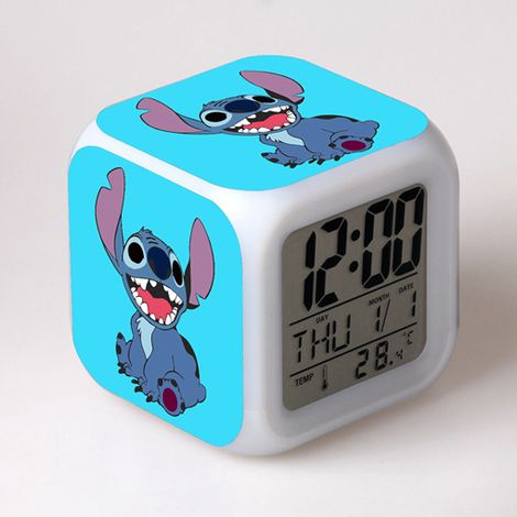 ZOLGINAH Petite Taille 3inch 8 cm,Stitch,Anime, Réveils numériques LED pour beb,Décoration de Chambre pour Les Enfants-08 (1/5)