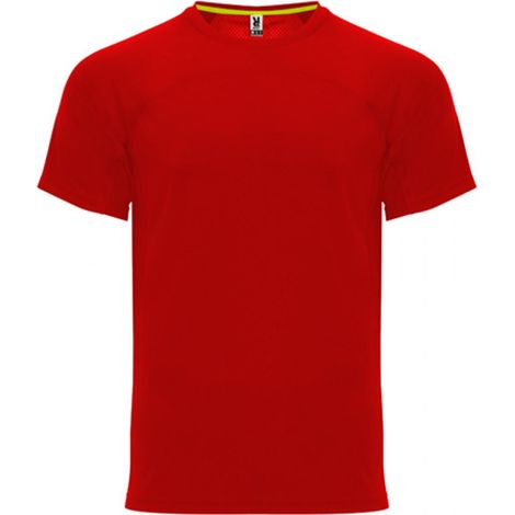 Camiseta deportiva unisex transpirable con espalda rejilla 3D MONACO ROLY XL Rojo