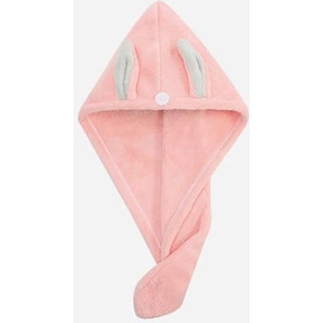 2 serviettes de toilette microfibre, 19 cm × 56 cm et 25 cm × 65 cm, motif dessin animé, pour visage et cheveux, femmes et enfants