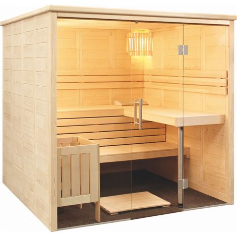 Harvia Alaska View Massivsauna aus Fichte Saunakabine ca. 208x206x204 cm (1/5)