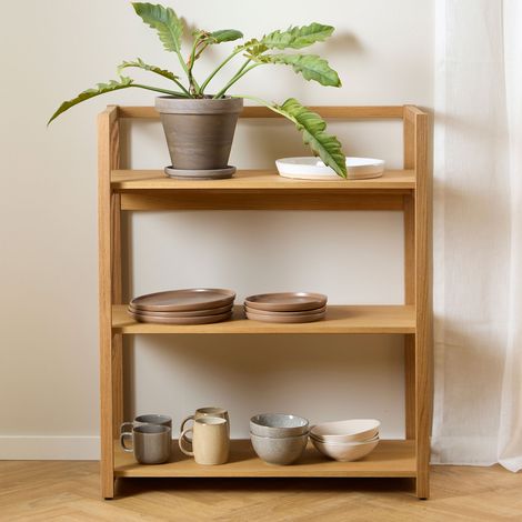 Etagère 80x40x93cm en chêne - HOKAÏ (1/5)