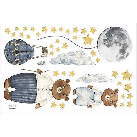 Set mit 2 Cartoon-Wandaufklebern (1/3)