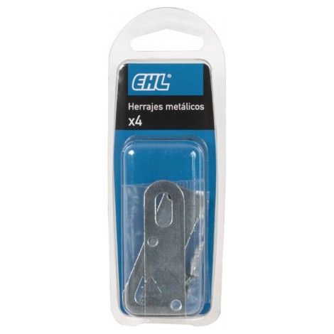 PLACA COLGADOR RECTA 60MM 4 UDS. EHL - EHLIS