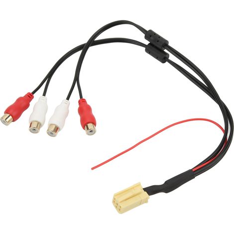 Câble RCA MINI ISO 6 Broches Ligne Audio Bluetooth Adaptateur Voiture pour Peugeot Grundig Stéréo (1/5)