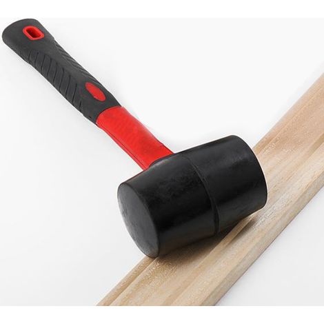225 Gramm schwerer Gummihammer mit rutschfestem Fiberglasgriff für Bodenbeläge, Zeltpflöcke und Holzarbeiten (1/5)