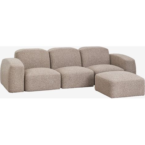 Sofá modular de 3 piezas y puff Bastian SKLUM              (1/5)