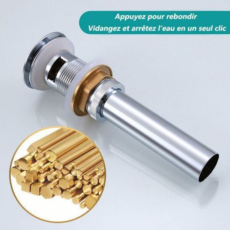 Bonde de Lavabo - Cuivre Raffiné - Résistant à la Corrosion - Panier Filtrant Intégré - 1 Pièce (1/4)