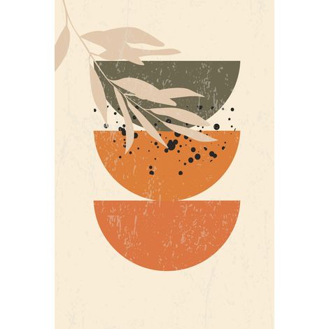Papier peint panoramique - Feuille Boho - 170 cm x 255 cm (1/2)