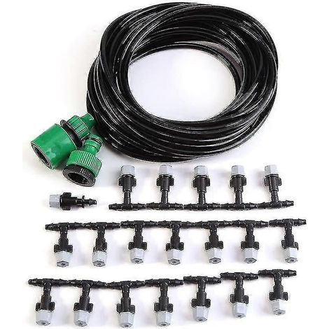 Système de brumisation Microflow, irrigation goutte à goutte, buse d'arrosage réglable pour jardin, terrasse, plantes et fleurs, 10 m (1/2)
