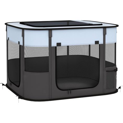 Parc pour chiots avec portes et fenêtres, pliable, en maille respirante, pour petits chiens de moins de 4 kg et petits animaux