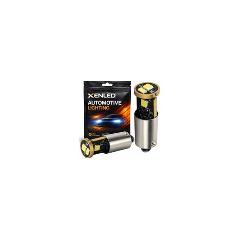 2 x AMPOULES H6W 3-LED Super Canbus 400Lms XENLED - GOLD - BAX9S - Blanc 12V (1/5)