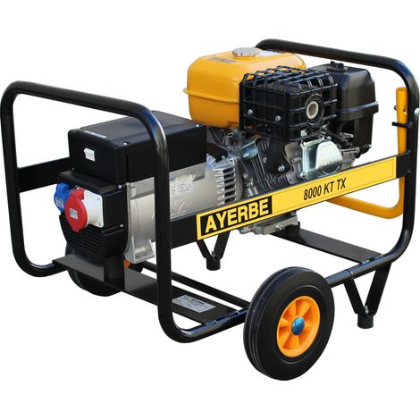 AYERBE - 5430055 - Groupe électrogène 8000 KT TX triphasé moteur Kiotsu 8 kVA 380 V électrique