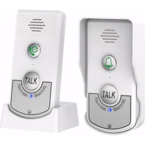 Interphone sans fil avec voix bidirectionnelle - Rappel pour personnes âgées - Système d'appel intelligent pour maison - Communication claire et fiable