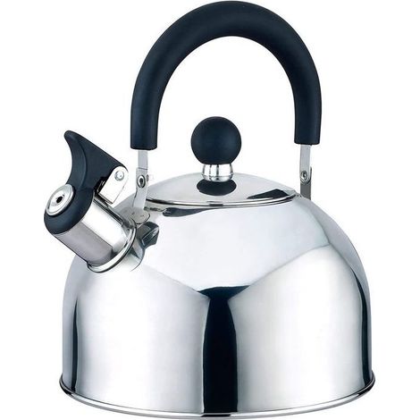 Bouilloire à thé sifflante en acier inoxydable - Pour maison, résidence étudiante, appartement ou condo - Accessoire de cuisine (1/5)